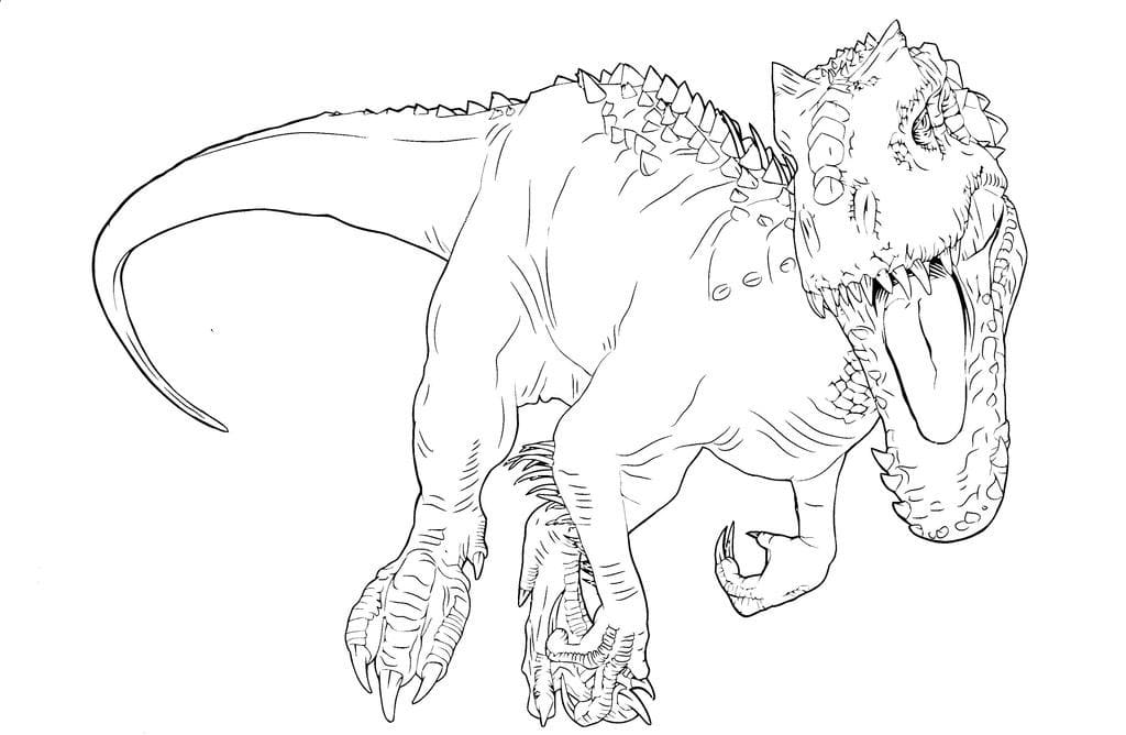 Coloriage Dessiner Indominus Rex chez enfant