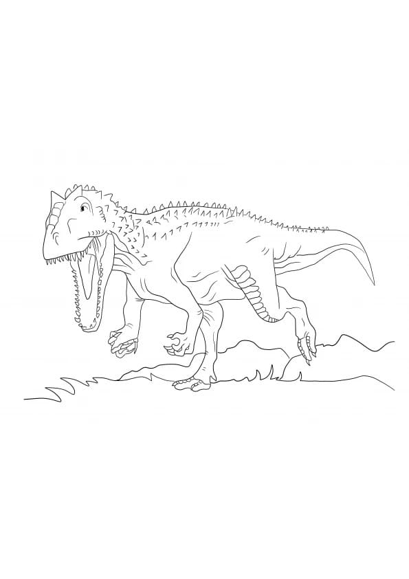 Coloriage Dessiner Indominus Rex chez enfants