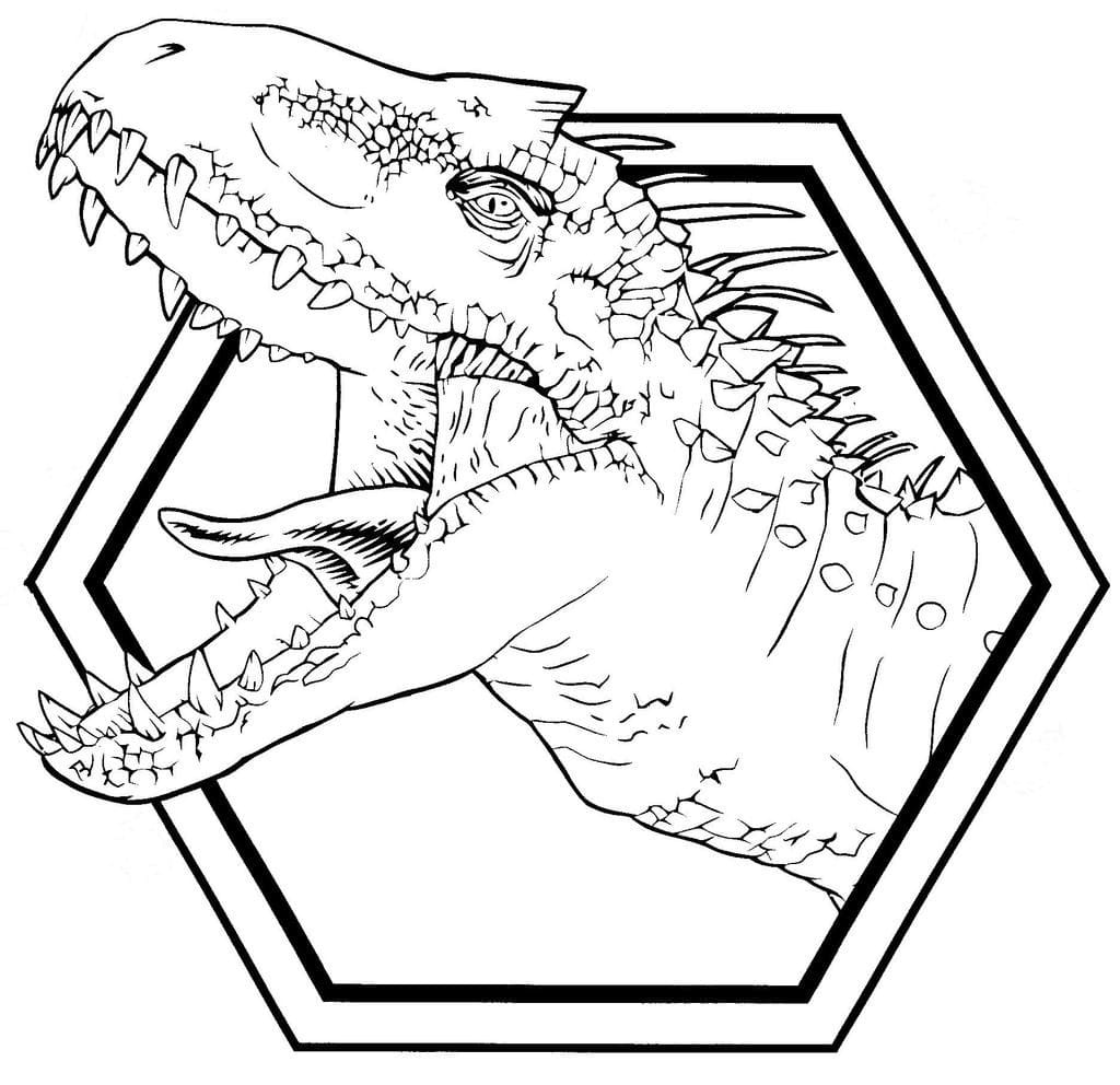Coloriage Dessiner Indominus Rex imprimable pour enfants