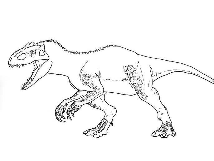 Coloriage Dessiner Indominus Rex simple