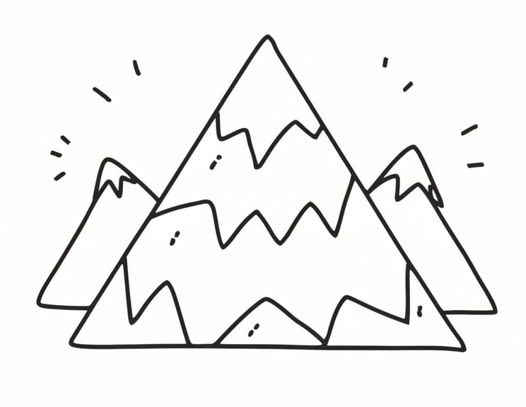 Coloriage Montagne à imprimer