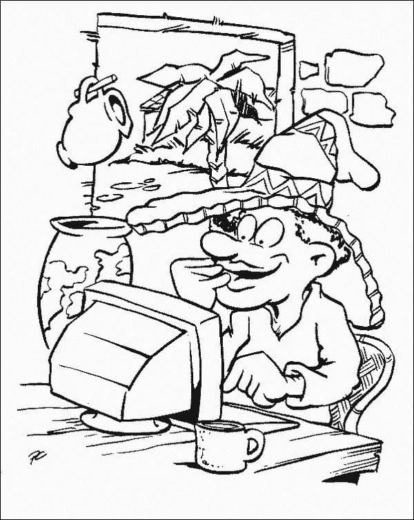Coloriage Dessiner ordinateur basique