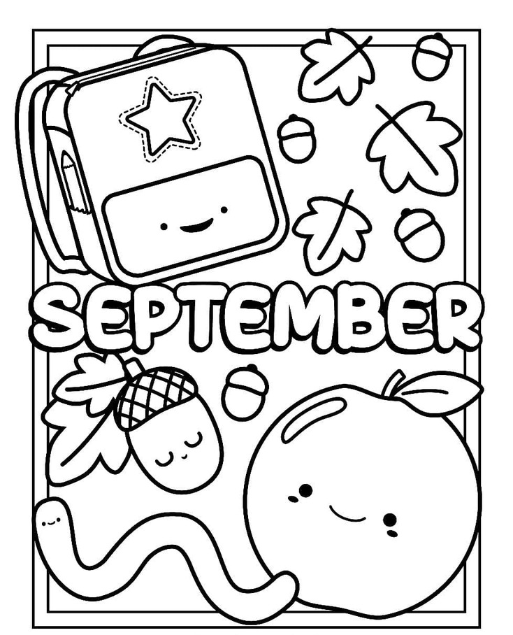 Coloriage Dessiner septembre simple