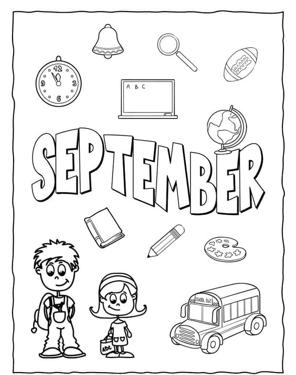Coloriage Dessiner septembre très simple