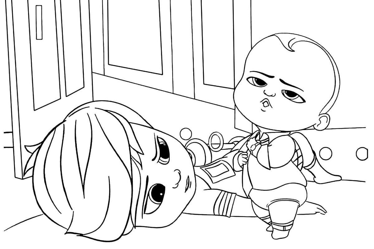 Coloriage Dessiner Tim Templeton et Baby Boss