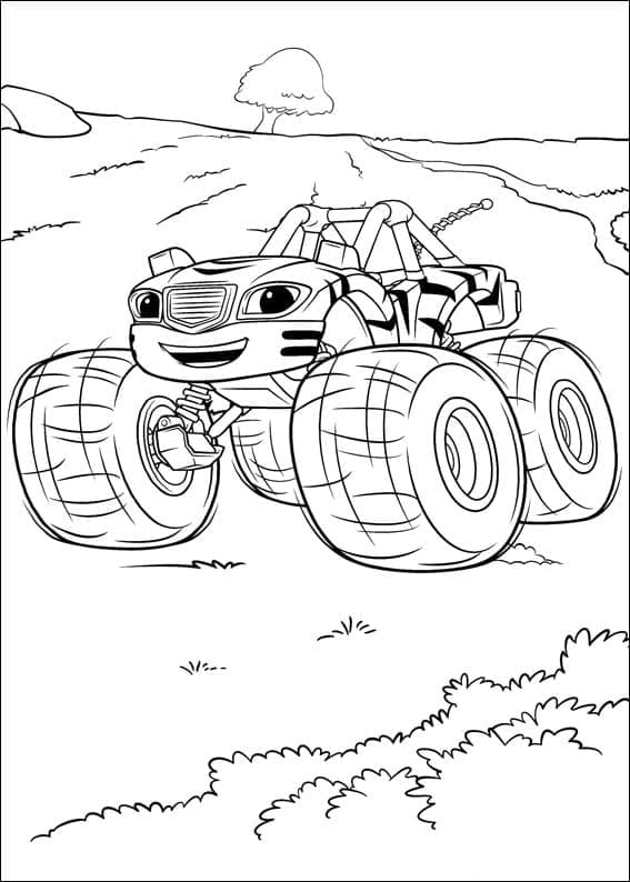 Coloriage Dessinez Blaze et les Monster Machines gratuite