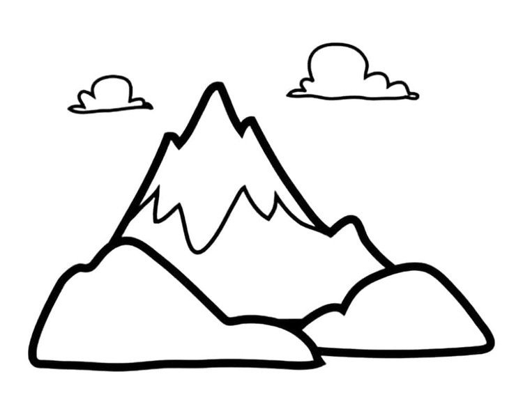 Coloriage Dessinez montagne gratuite