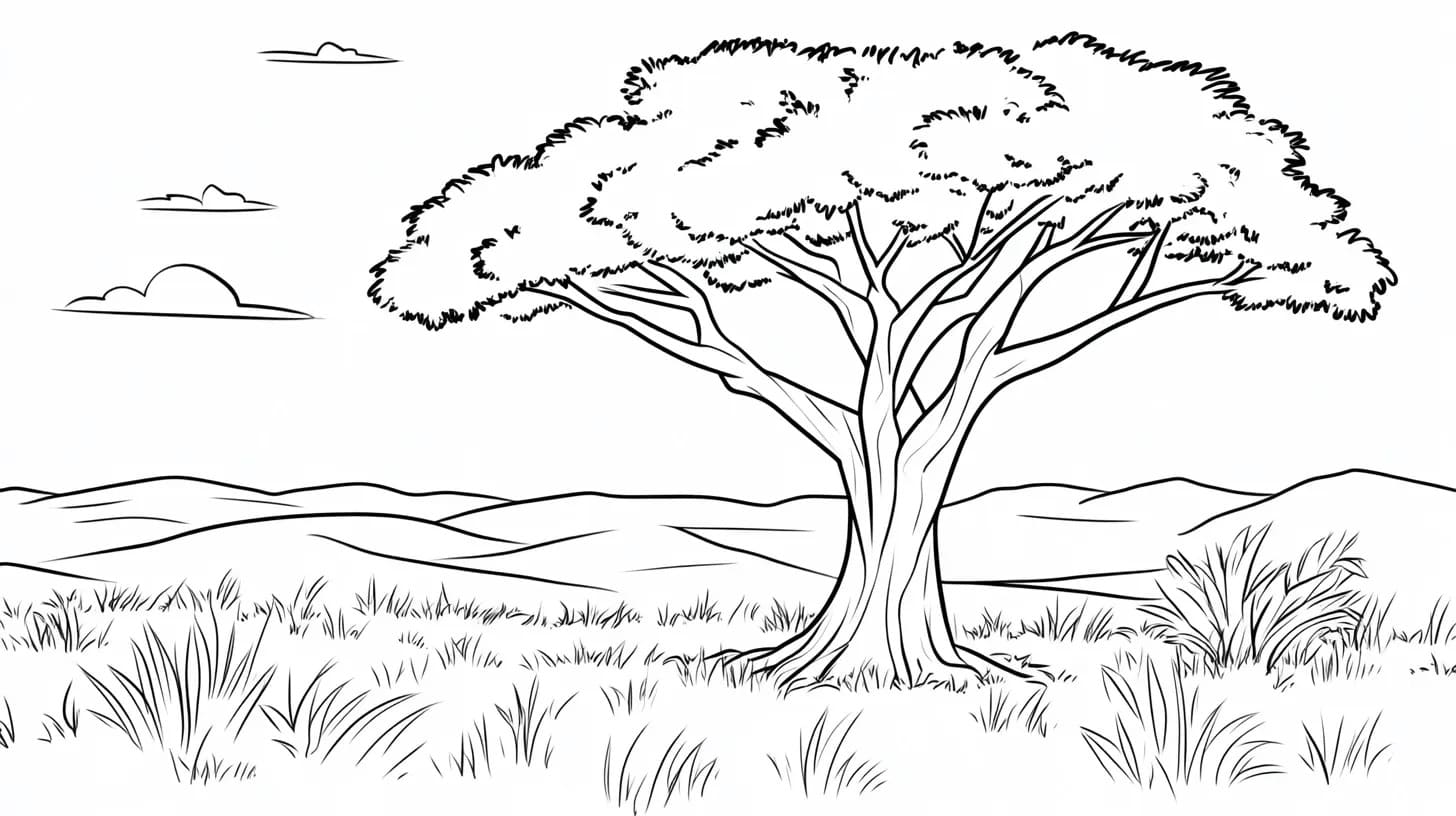 Coloriage Dessinez Savane gratuite imprimable à imprimer