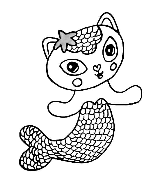 Coloriage Gabby Chat Très facile