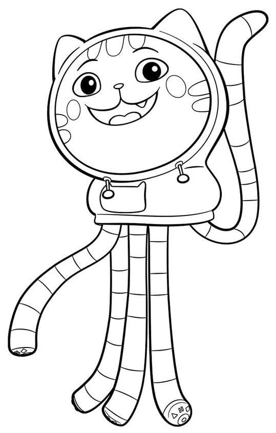 Coloriage Gabby Chat Très simple