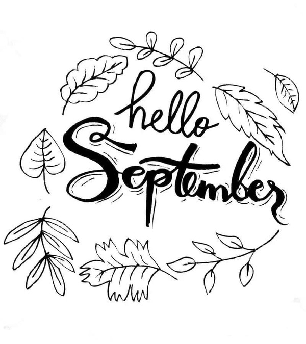 Coloriage Gratuit de septembre