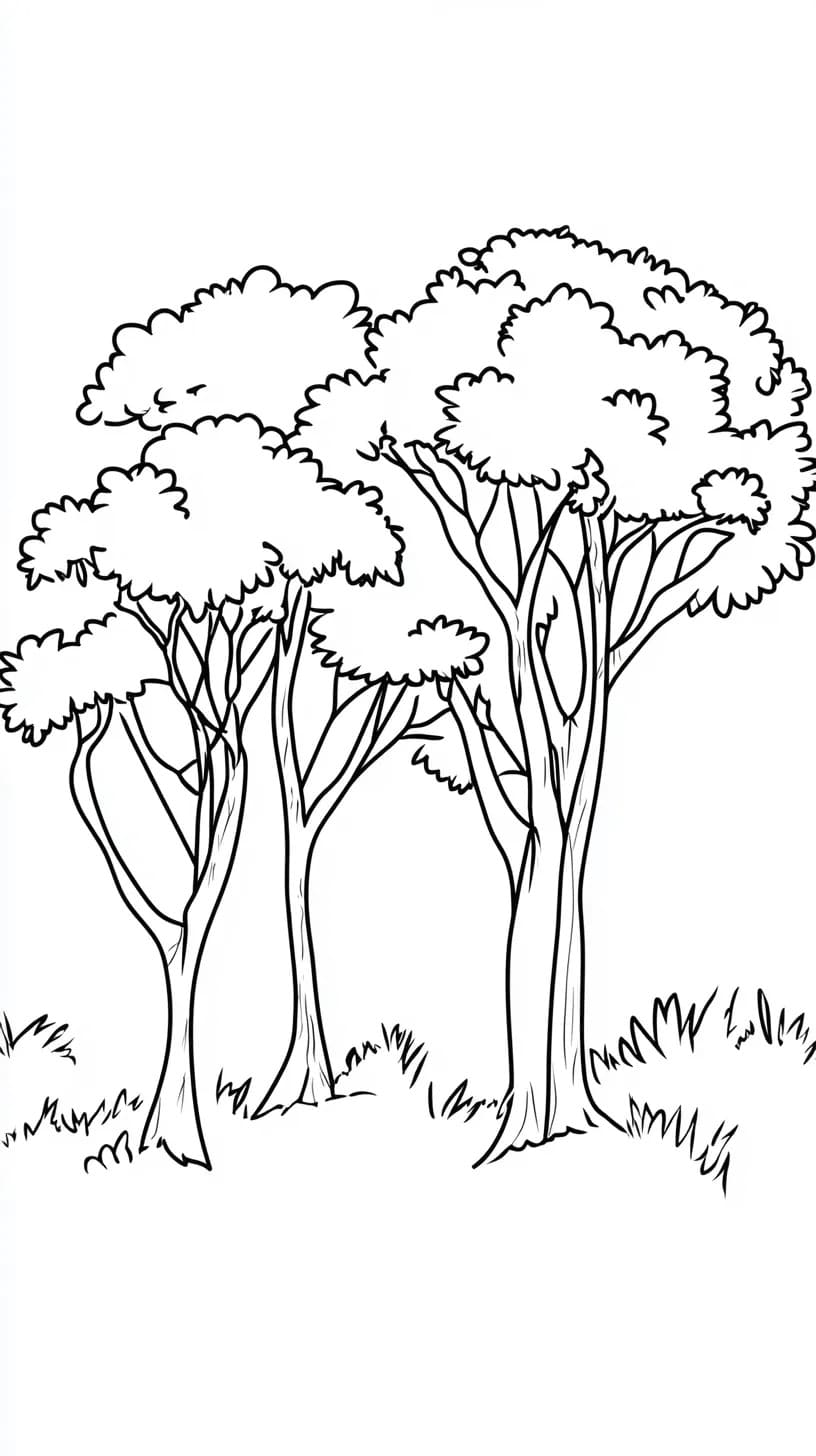 Coloriage Gratuite imprimable Savane à imprimer