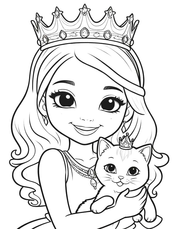 Coloriage Image Barbie Princesse gratuite