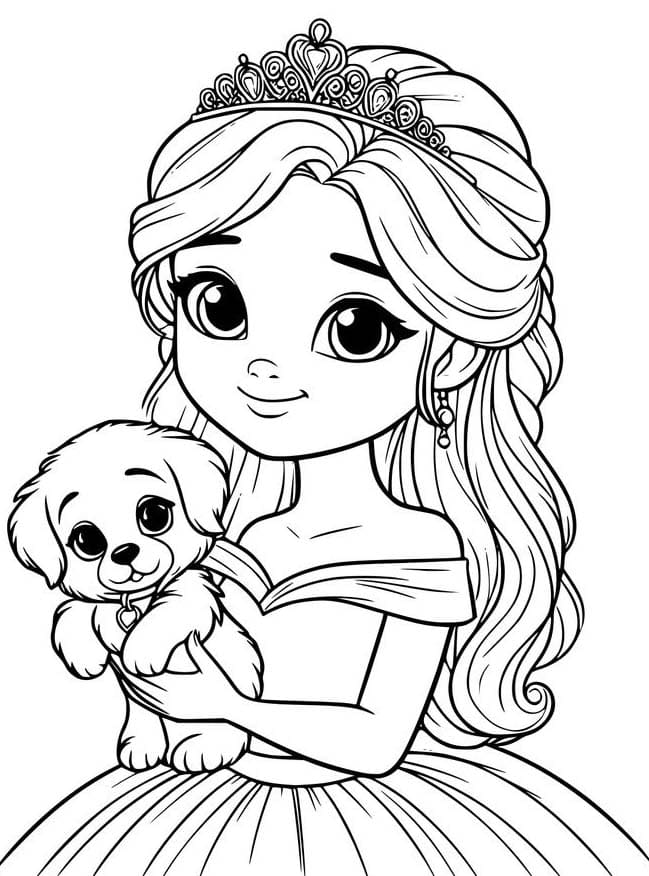Coloriage Barbie Princesse à imprimer