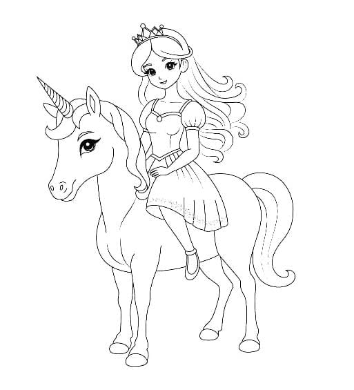 Coloriage Image Barbie Princesse imprimable