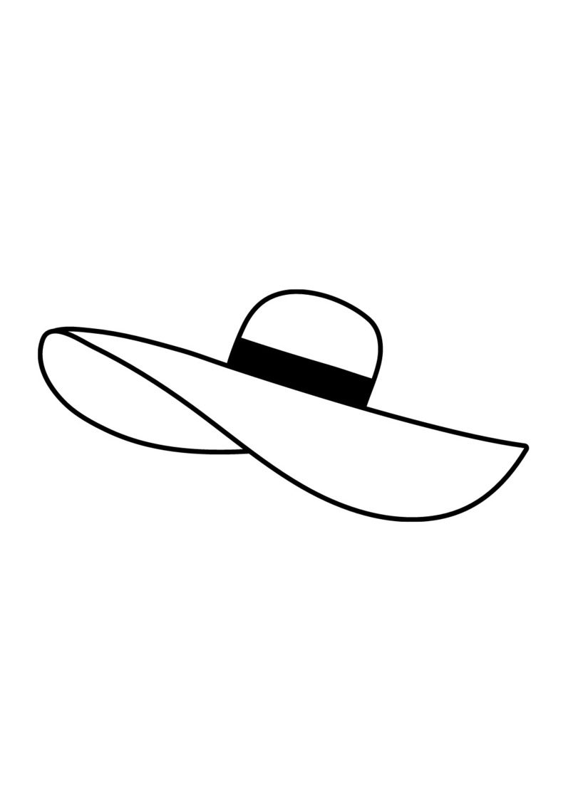 Coloriage Image Chapeau facile