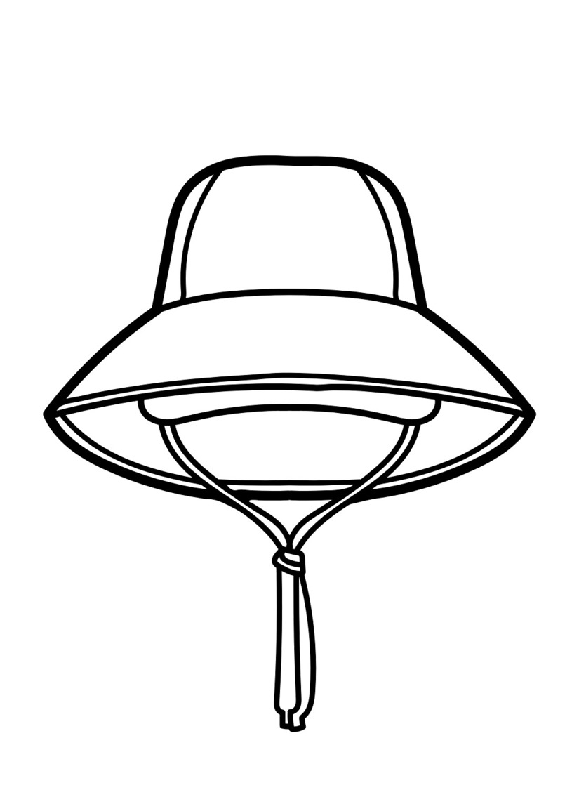Coloriage Image Chapeau imprimé