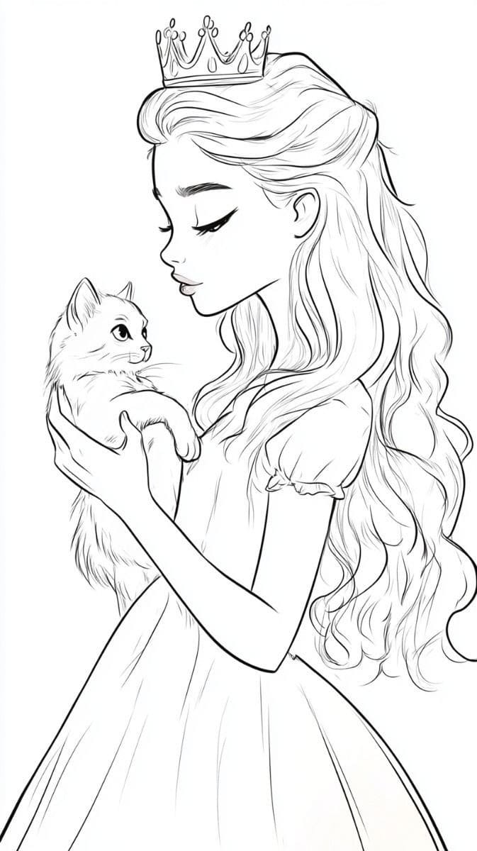 Coloriage Image de Barbie Princesse