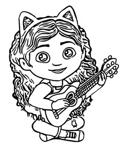 Coloriage Imprimable Gabby Chat