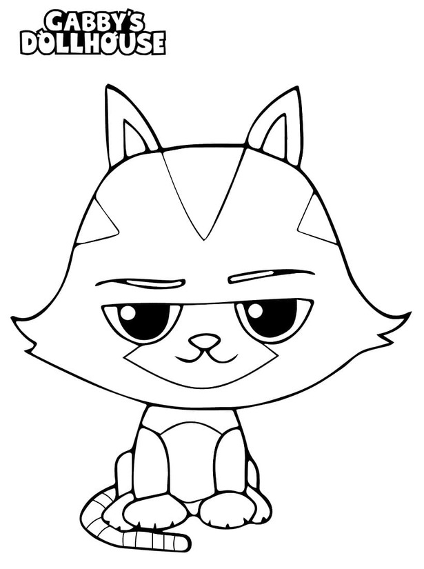 Coloriage Imprimable gratuit Gabby Chat