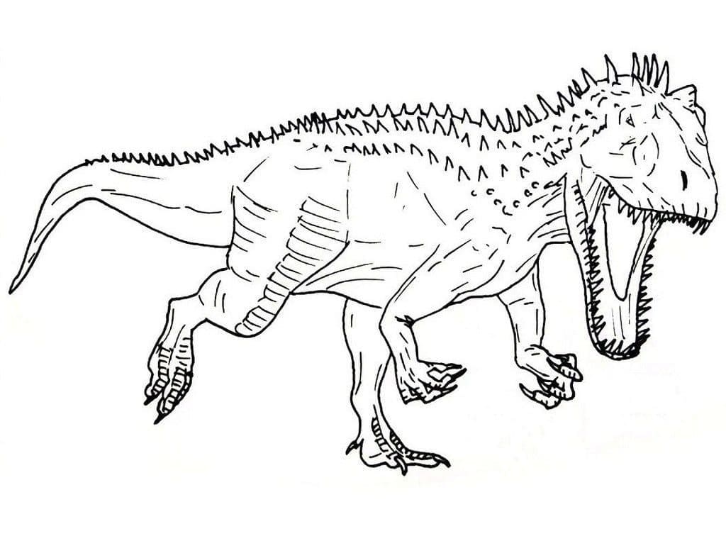 Coloriage Indominus Rex très basique