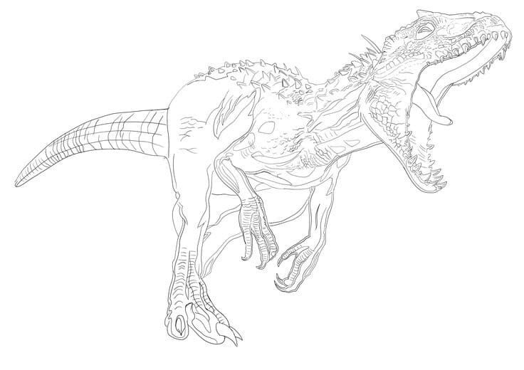 Coloriage Indominus Rex très facilement