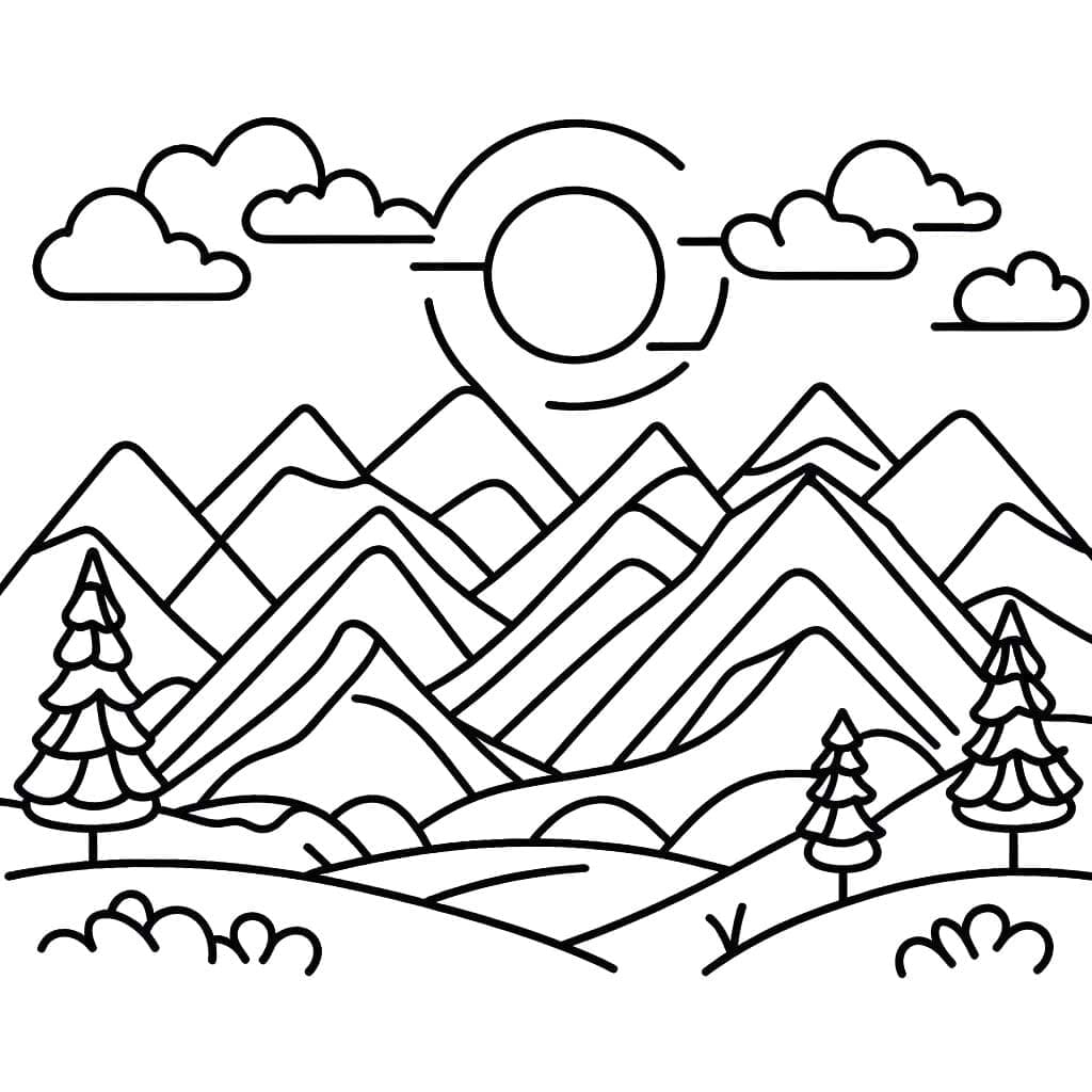 Coloriage Montagne 2
