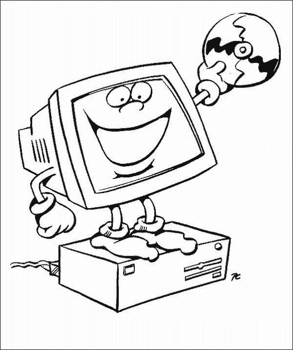 Coloriage Ordinateur 1
