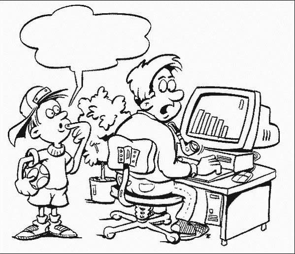 Coloriage Ordinateur 4