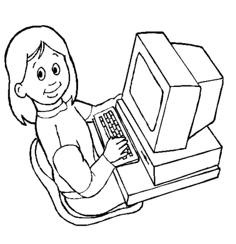 Coloriage Ordinateur gratuite