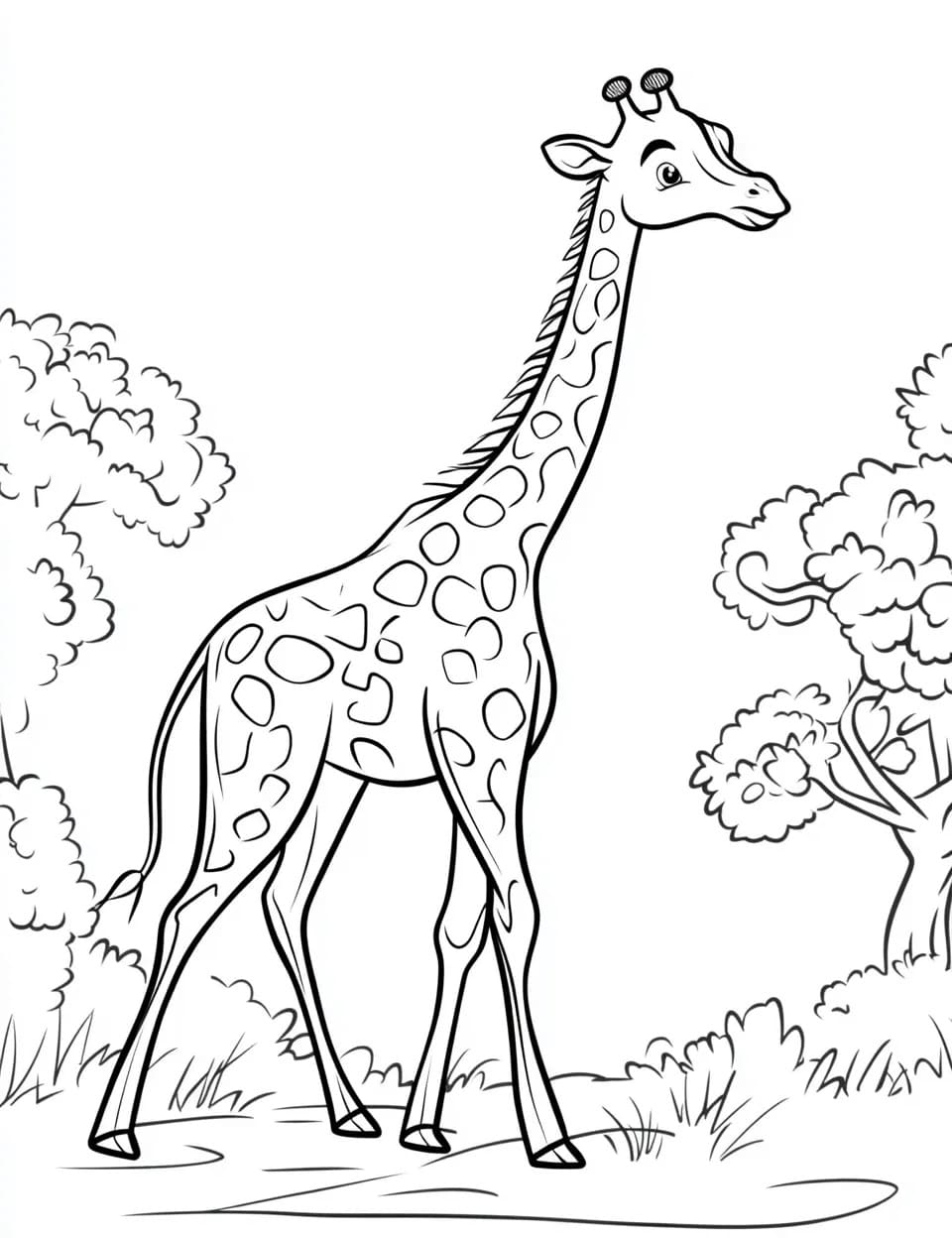 Coloriage Savane 1 à imprimer