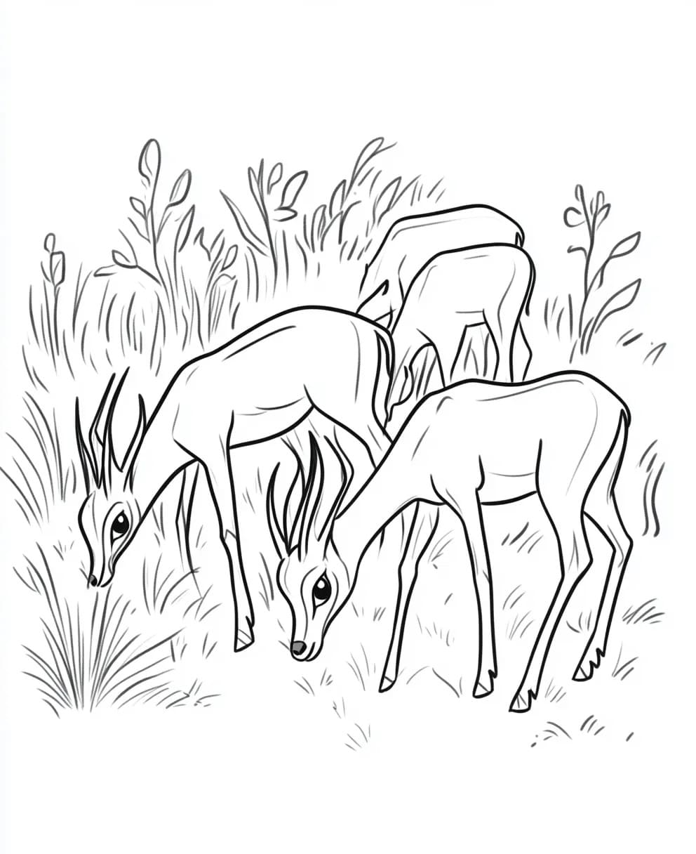 Coloriage Savane 3 à imprimer
