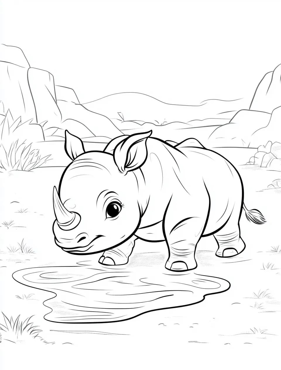 Coloriage Savane 4 à imprimer