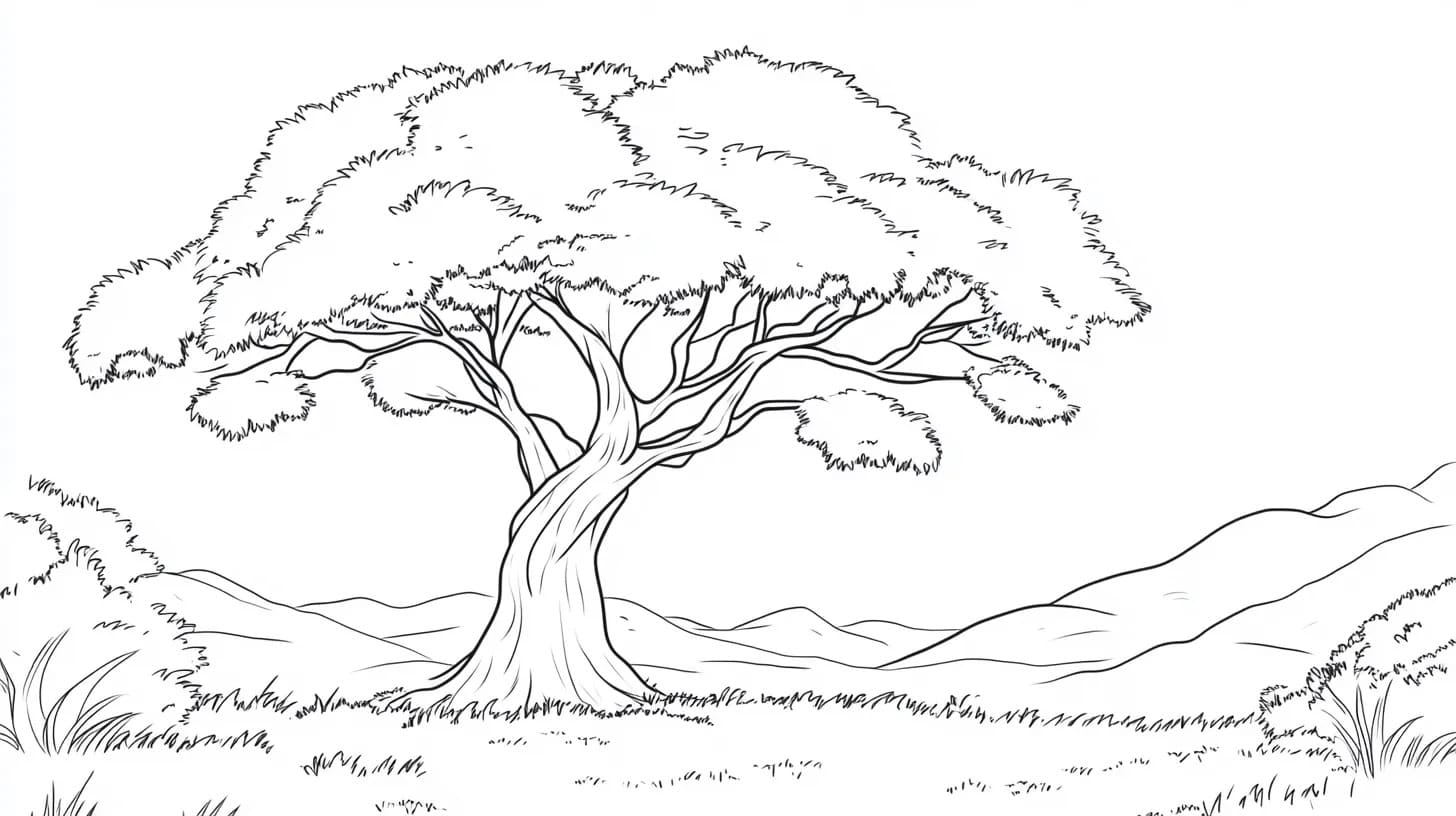Coloriage Savane gratuite à imprimer
