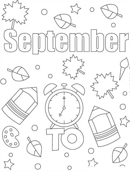 Coloriage Septembre chez les enfants
