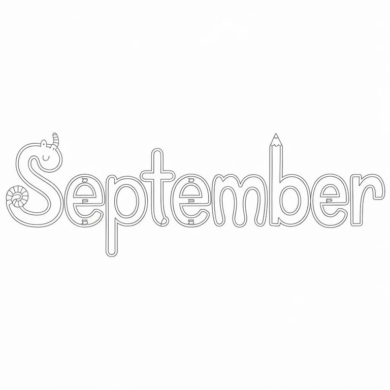 Coloriage Septembre facile