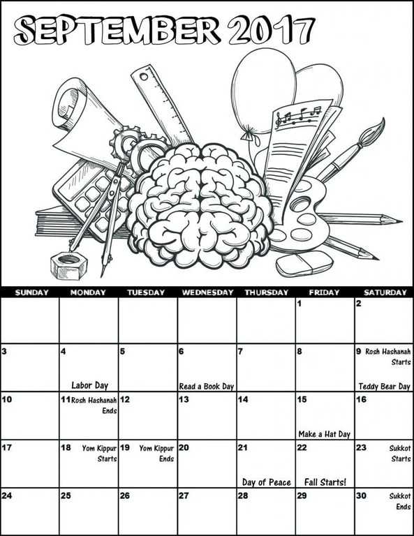 Coloriage Septembre gratuite