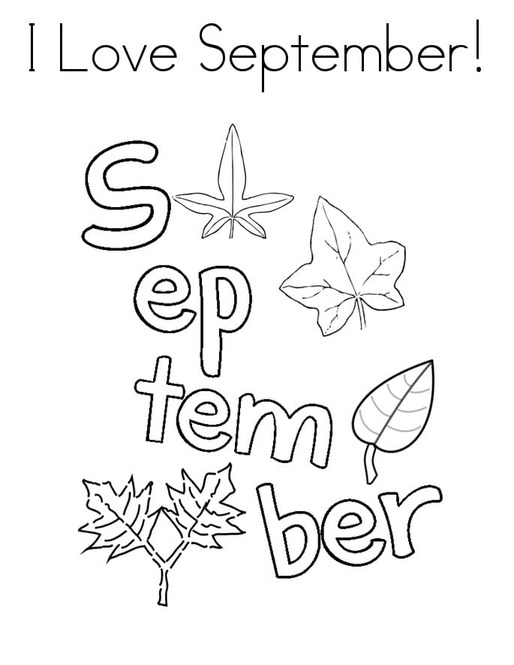 Coloriage Septembre imprimable