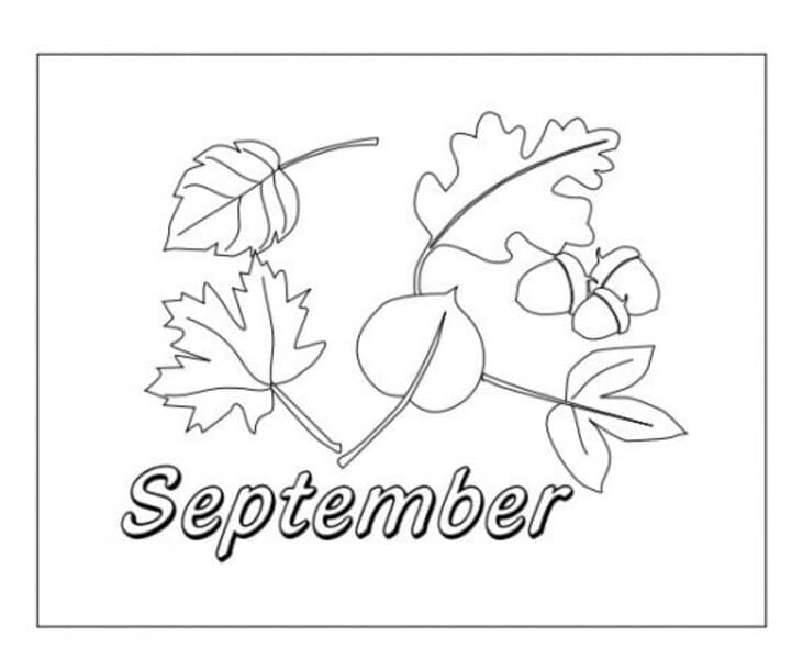 Coloriage Septembre très simple