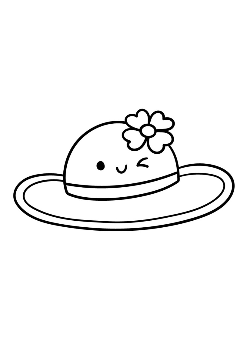 Coloriage Très simple Chapeau