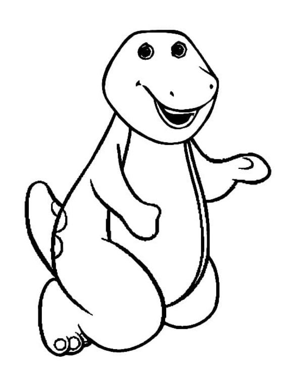 Coloriage Barney et ses amis basique