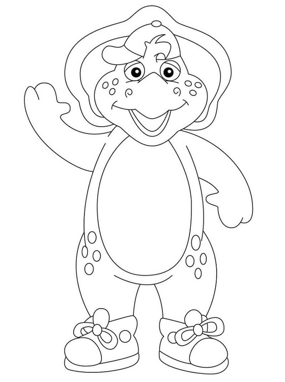 Coloriage Barney et ses amis chez les enfants