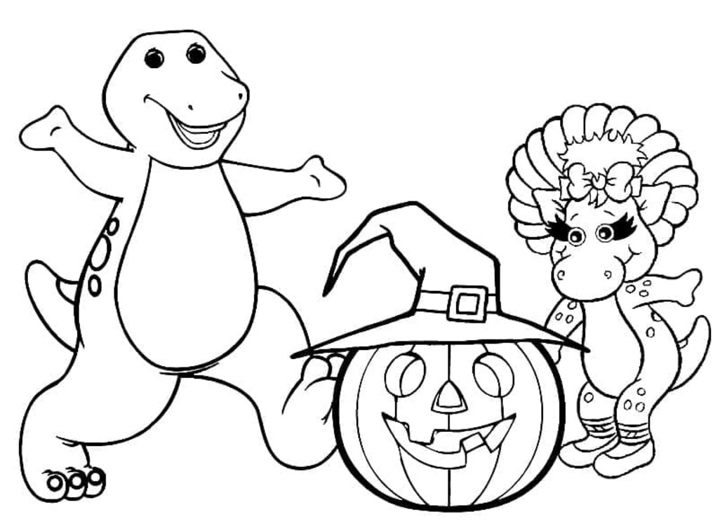 Coloriage Barney et ses amis facile