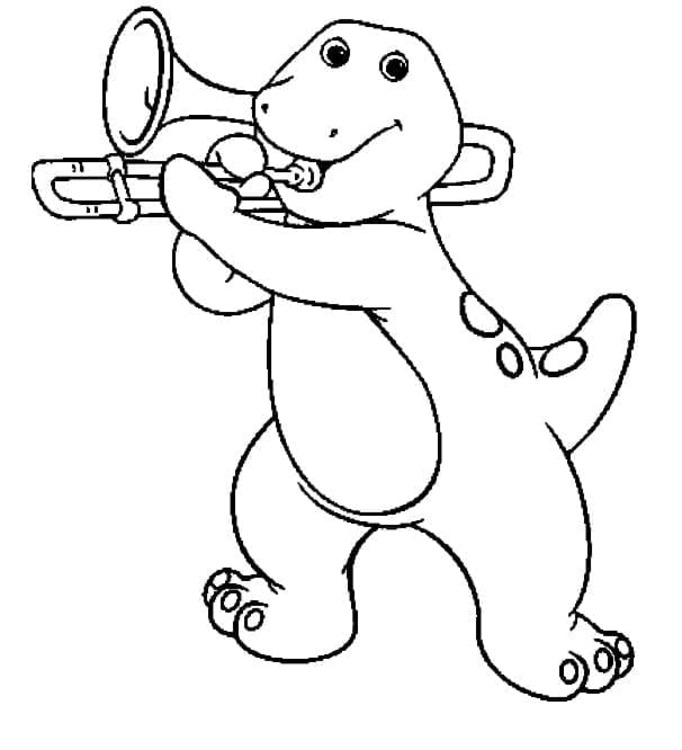 Coloriage Barney et ses amis simple