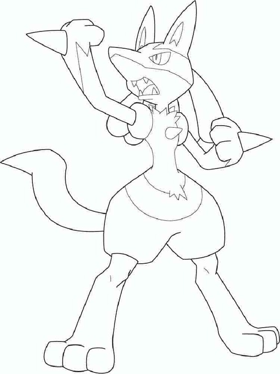 Coloriage Dessin Lucario gratuit