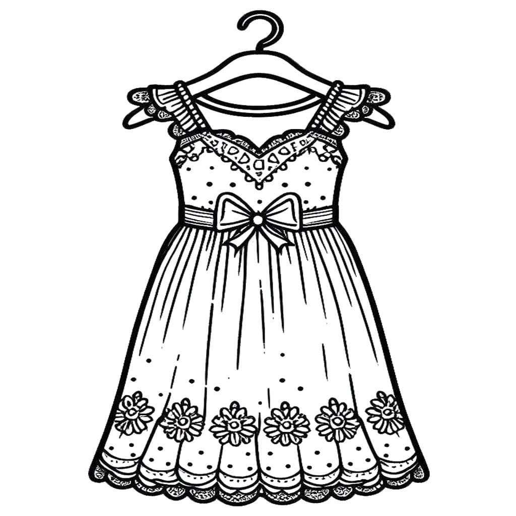 Coloriage Dessin Robe 2