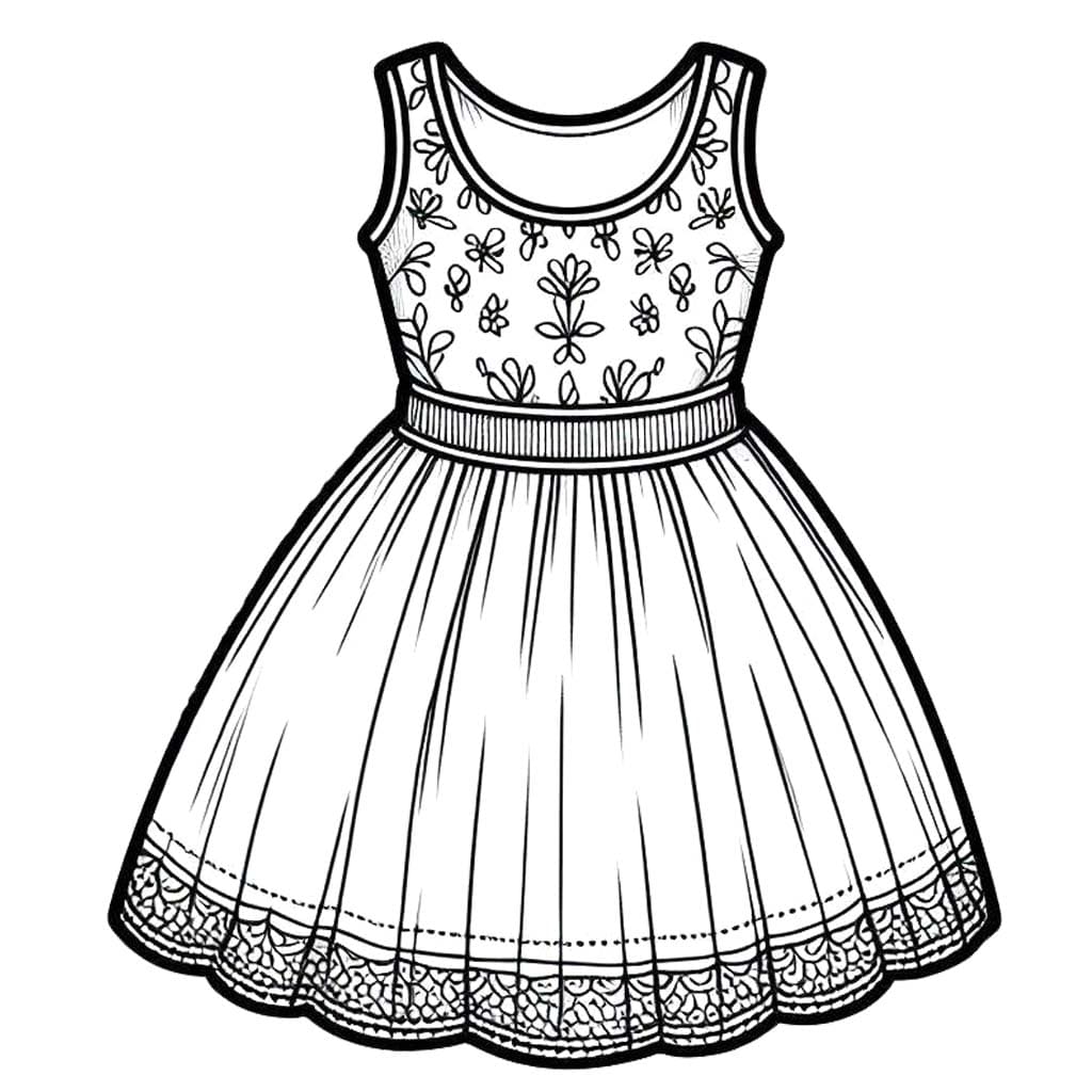 Coloriage Dessin Robe 3