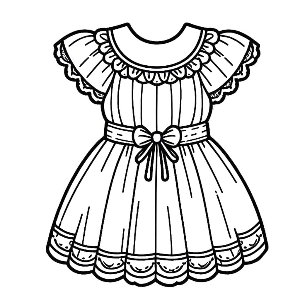 Coloriage Dessin Robe 4