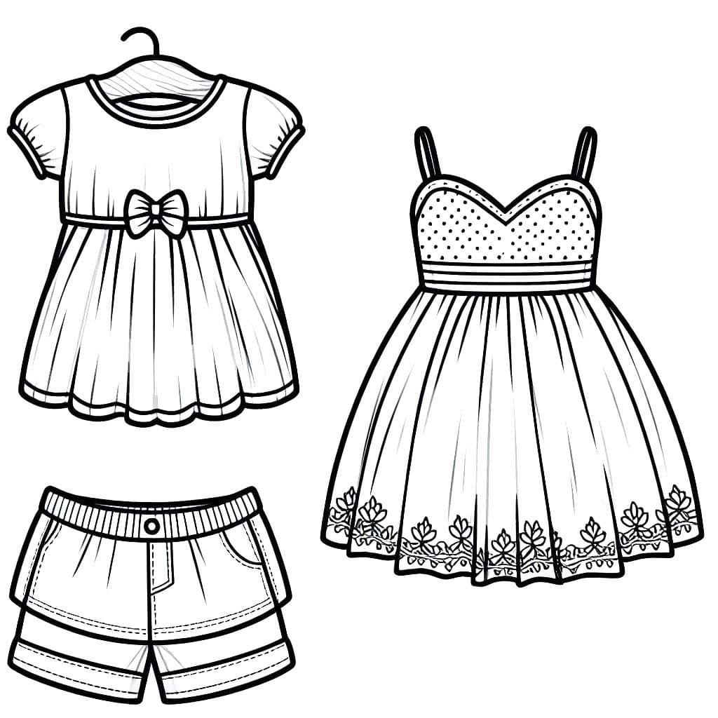 Coloriage Dessin Robe 5