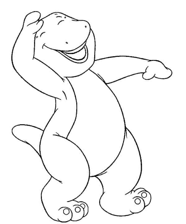 Coloriage Dessine Barney et ses amis facile